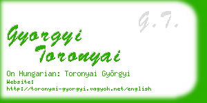 gyorgyi toronyai business card